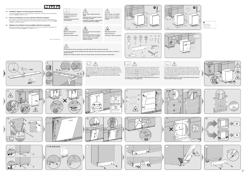 Page n°1 - Instructions / montage Miele G 4977 SCVI SF