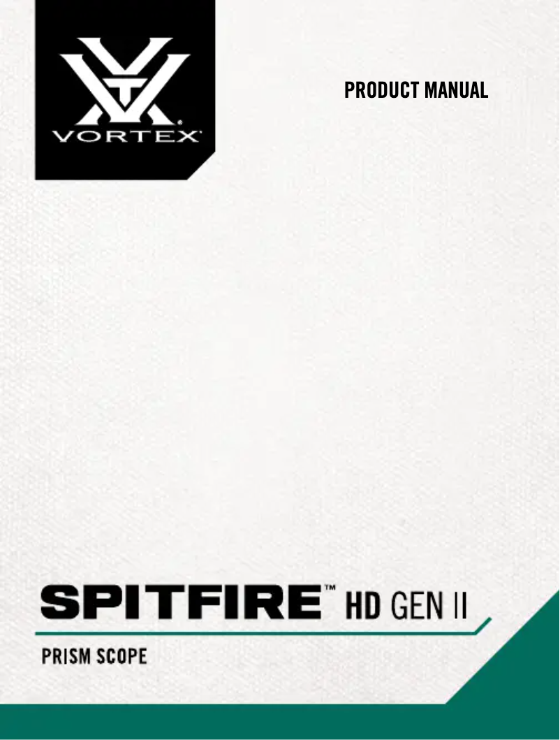 Página 1 del manual Manual de usuario Vortex Spitfire HD Gen II