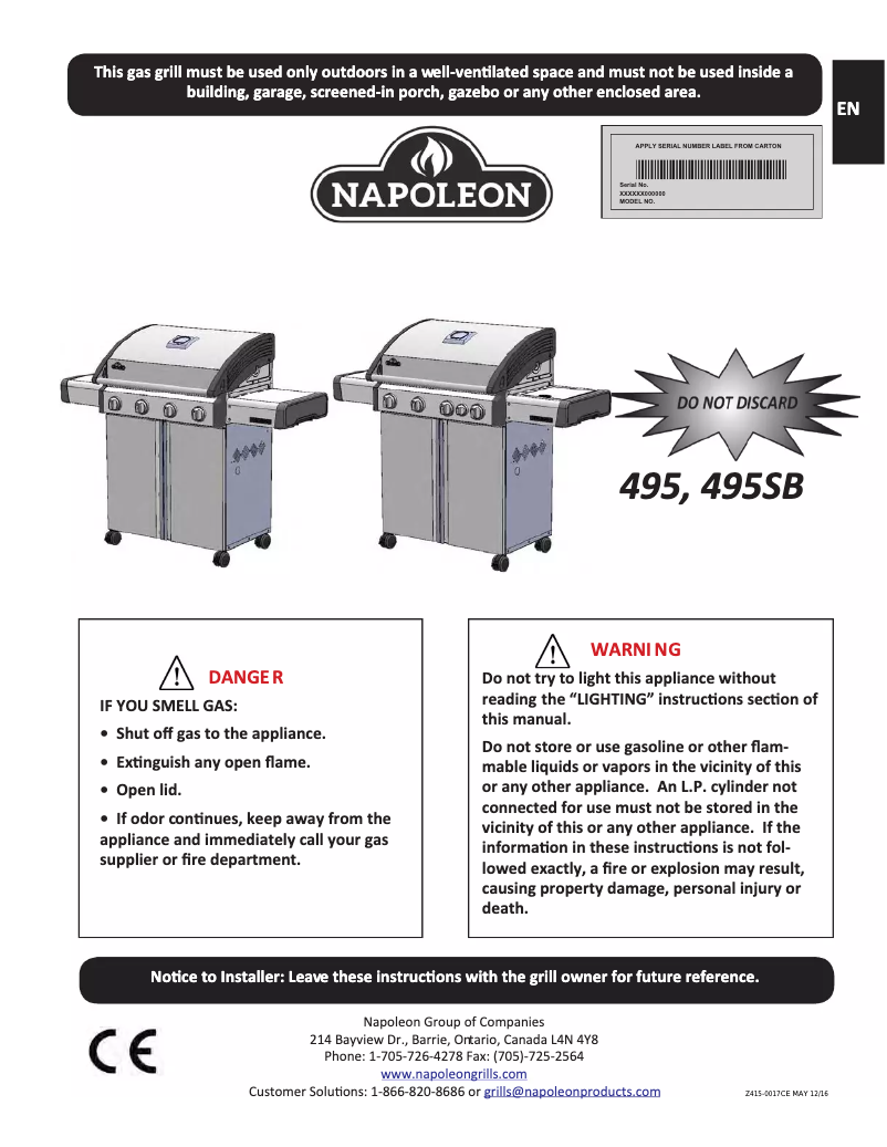 Image de la première page du manuel de l'appareil Triumph 495SB