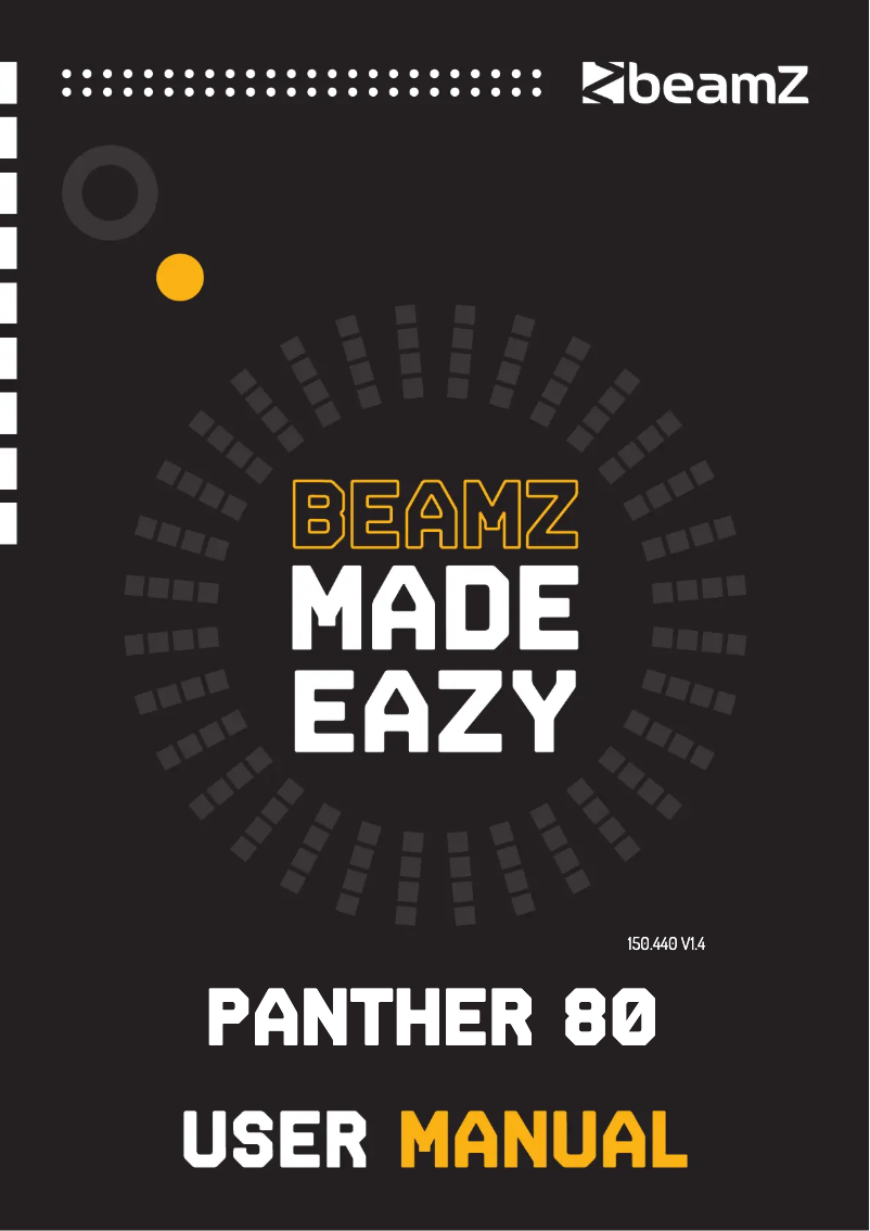 Page n°1 - Manuel utilisateur BeamZ Panther 80