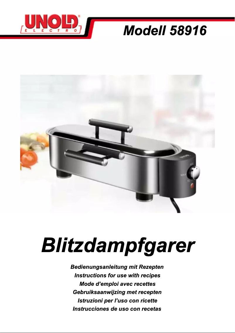 Page 1 de la notice Manuel utilisateur Unold 58916