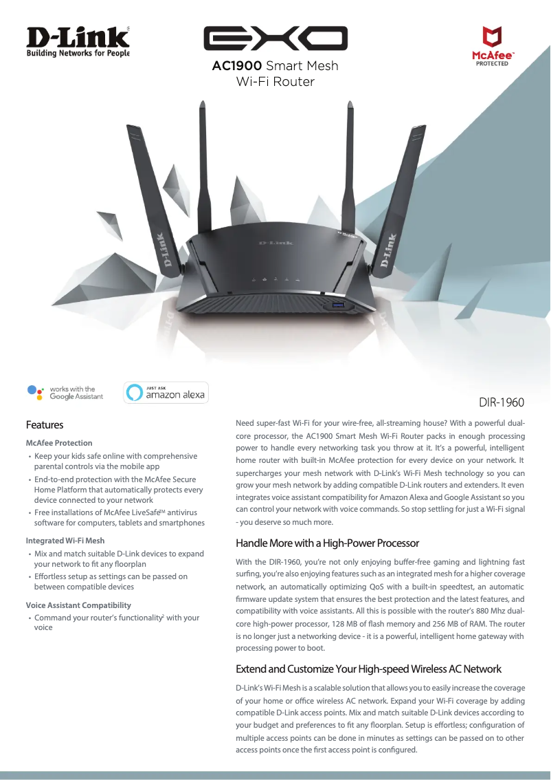 Page n°1 - Fiche technique D-Link DIR-1960