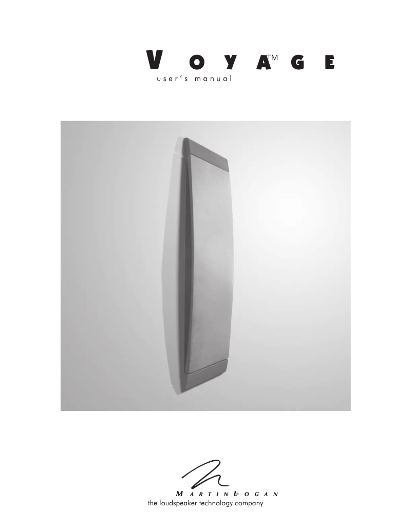 Image de la première page du manuel de l'appareil Voyage