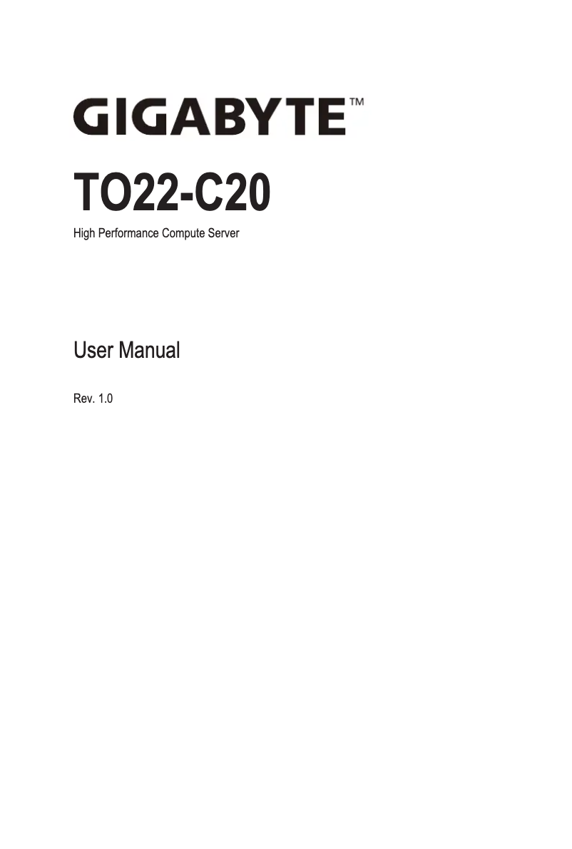 Image de la première page du manuel de l'appareil TO22-C20