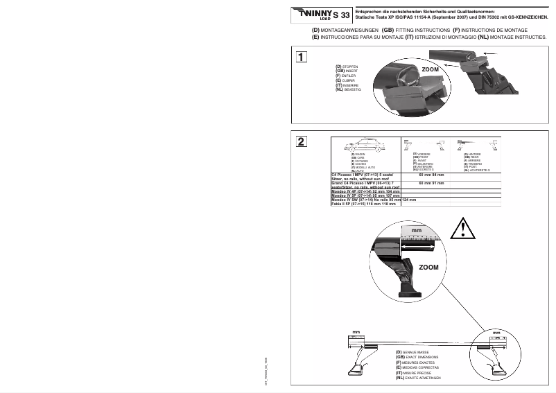 Image de la première page du manuel de l'appareil S 33