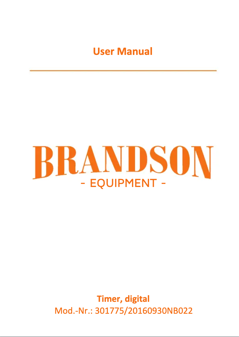 Page 1 de la notice Manuel utilisateur Brandson 301775