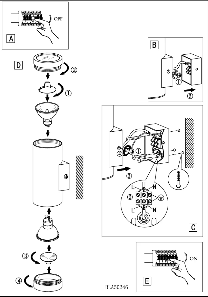 Page 1 de la notice Manuel utilisateur Eglo Riga 84002