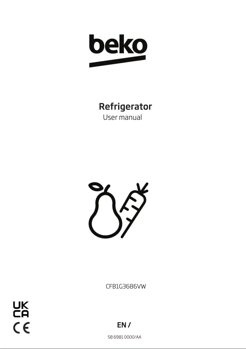 Page n°1 - Manuel utilisateur Beko CFB3G3686VPS