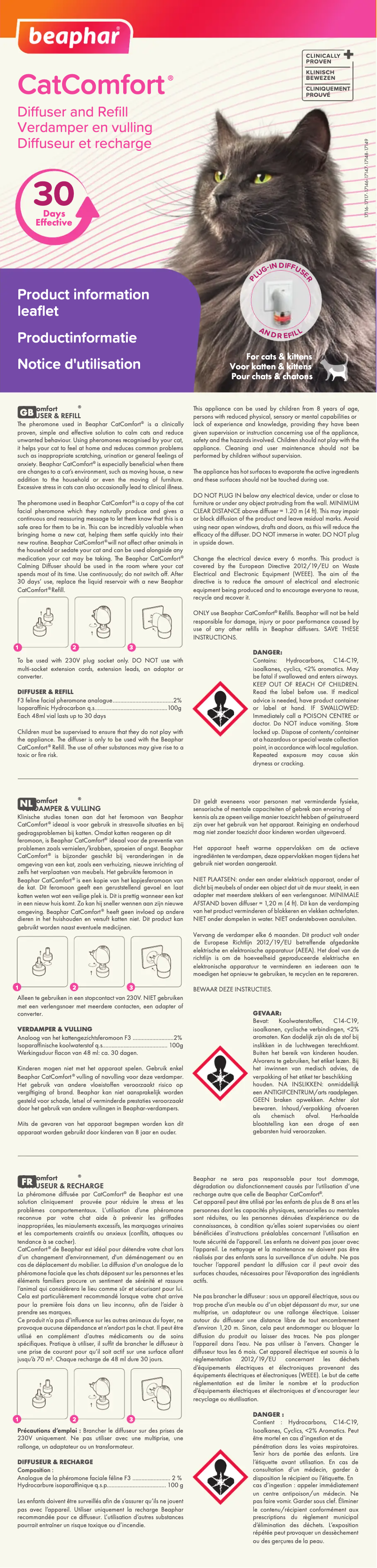 Page 1 de la notice Manuel utilisateur Beaphar CatComfort