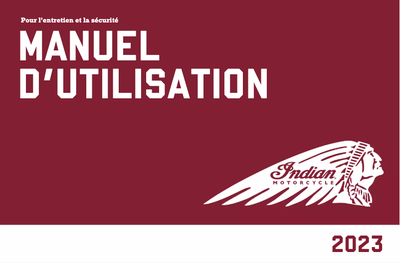 Page 1 de la notice Manuel utilisateur Indian Chieftain Dark Horse (2023)