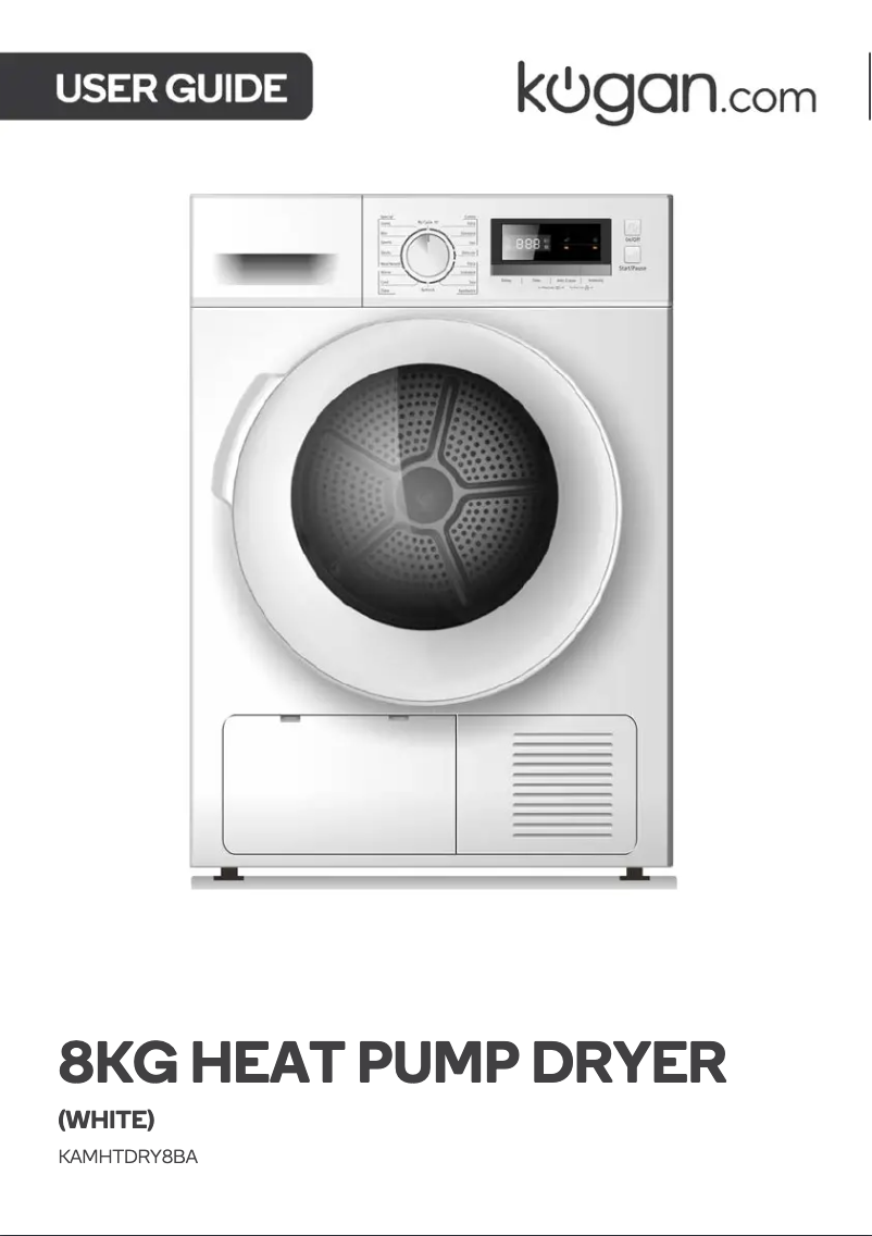 Page n°1 - Manuel utilisateur Kogan KAMHTDRY8BA