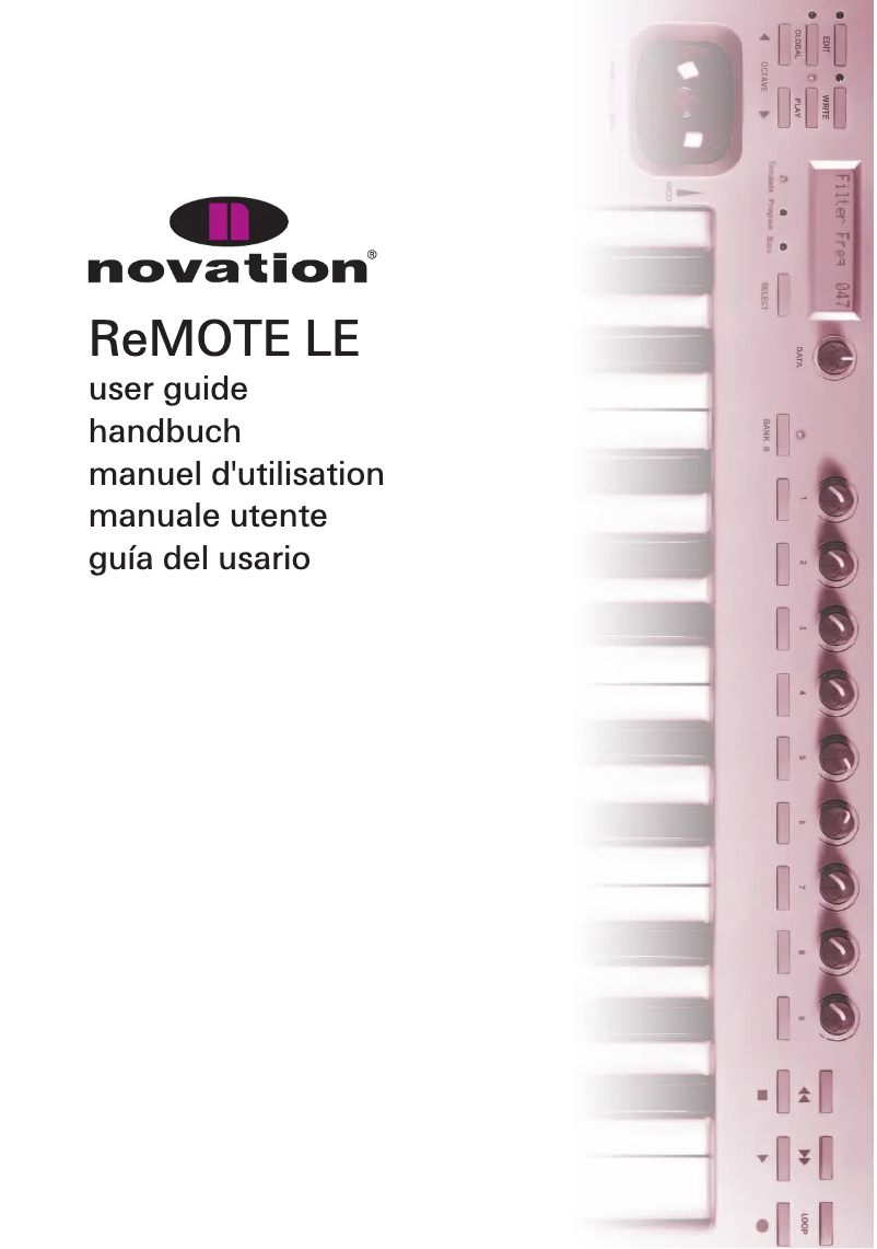 Page n°1 - Manuel utilisateur Novation ReMOTE 61 LE