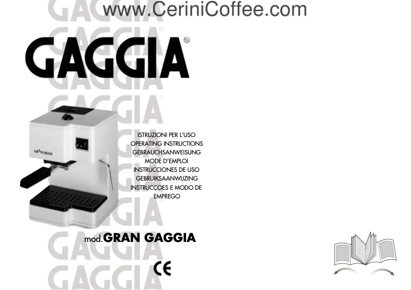 Page 1 of the manual User Manual Philips Saeco Gran Gaggia DM 1075