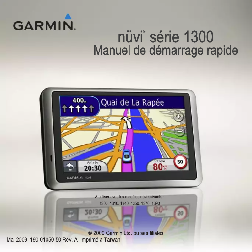 Page 1 de la notice Manuel utilisateur Garmin nuvi 1350T