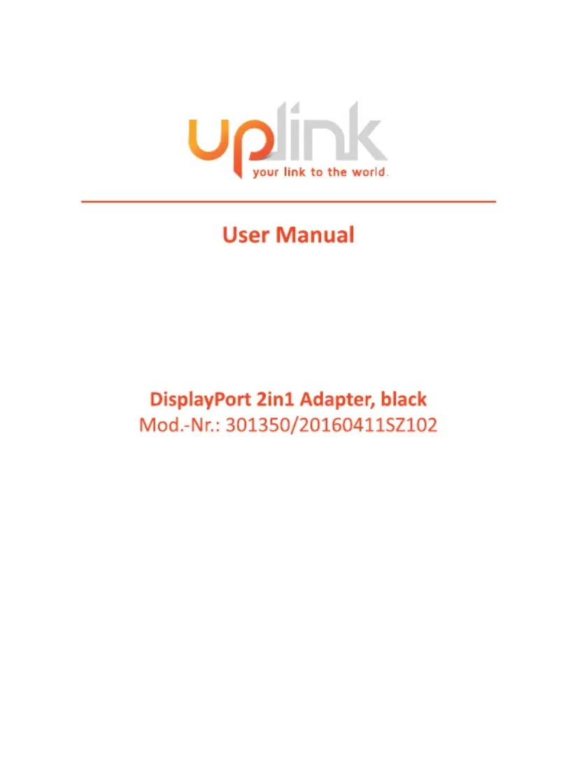 Page n°1 - Manuel utilisateur Uplink 301350