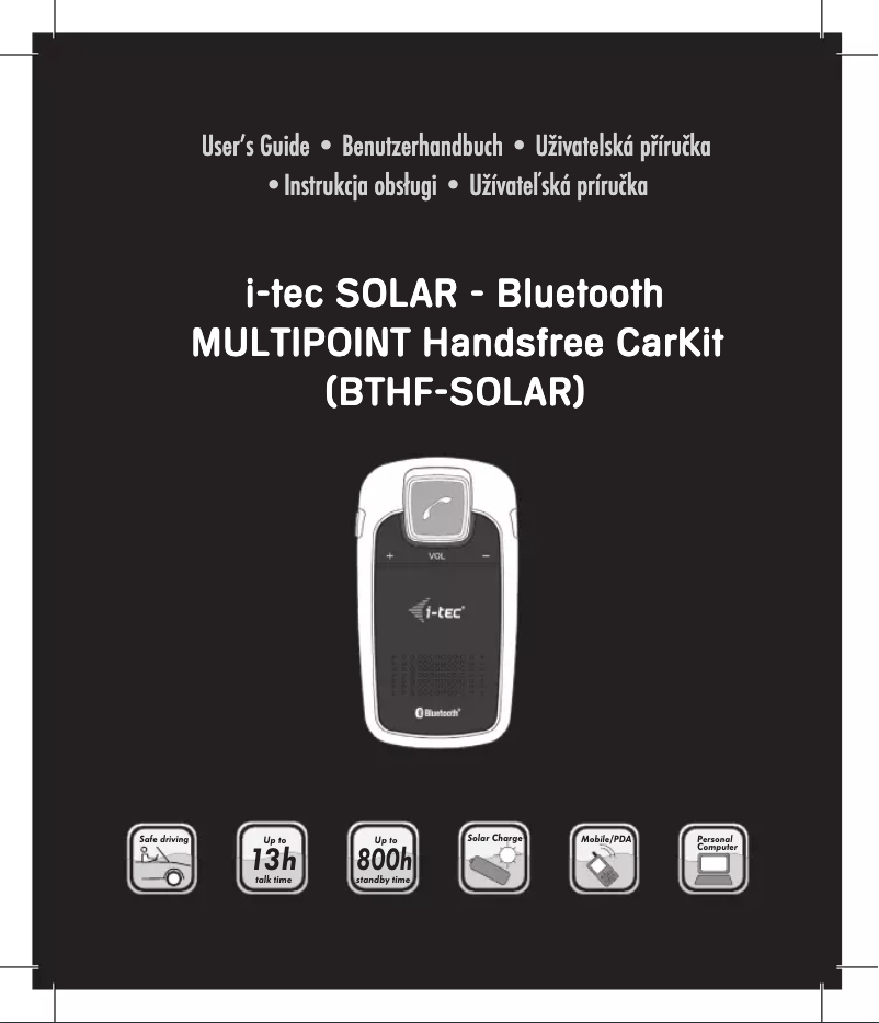 Page n°1 - Manuel utilisateur i-TEC BTHF-SOLAR