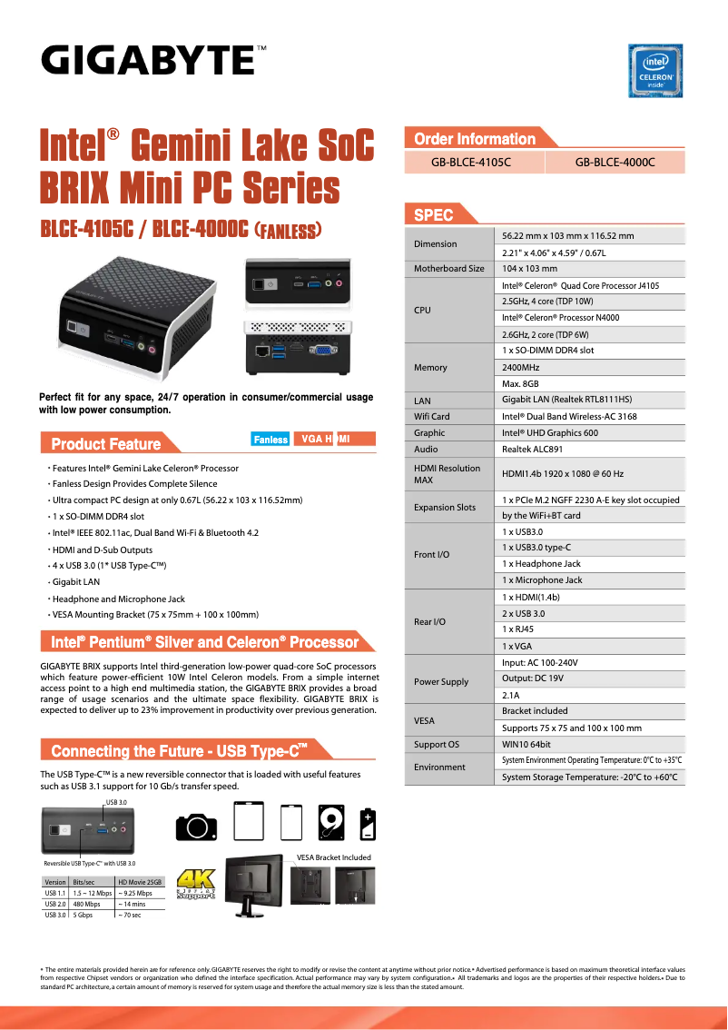 Image de la première page du manuel de l'appareil GB-BLCE-4105C