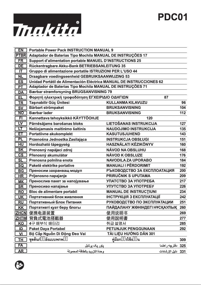 Page n°1 - Manuel utilisateur Makita 191A59-5