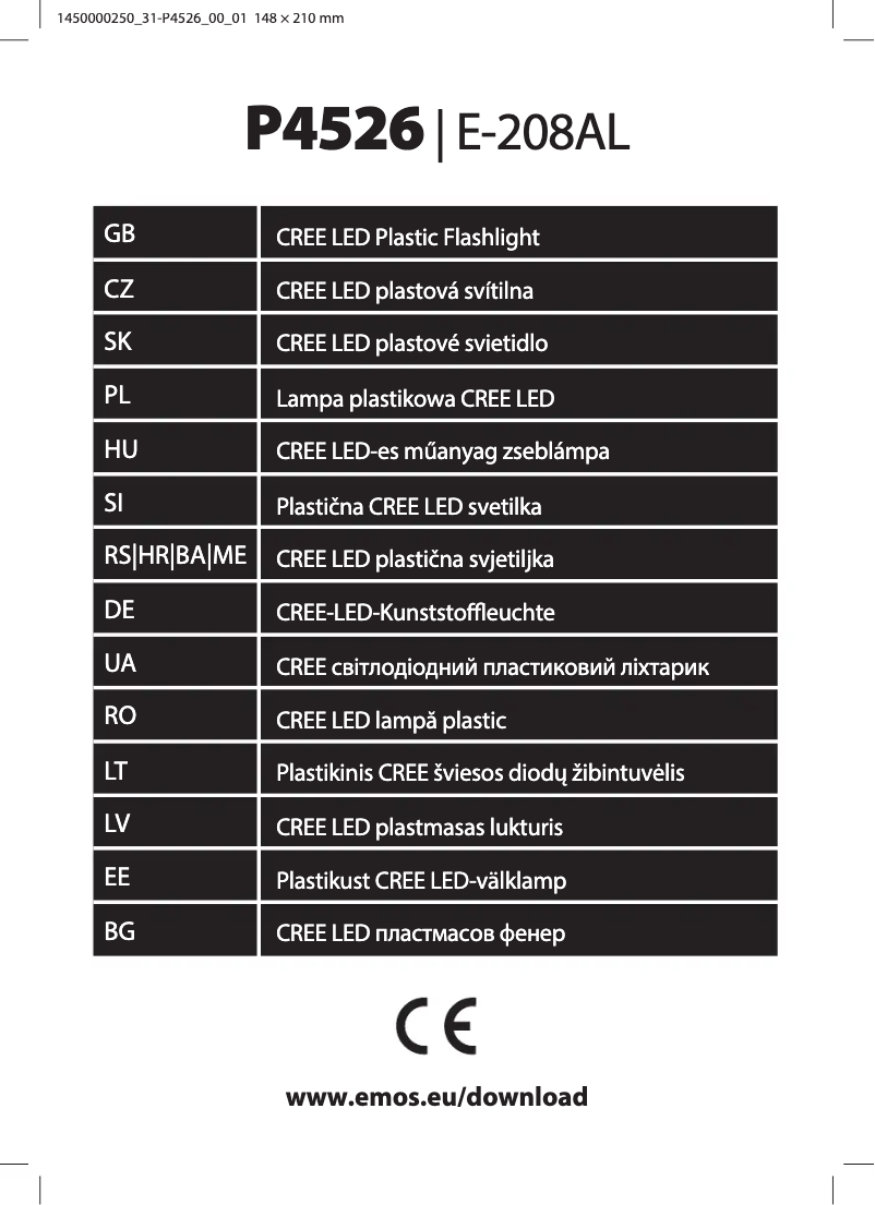 Page 1 de la notice Manuel utilisateur Emos P4526