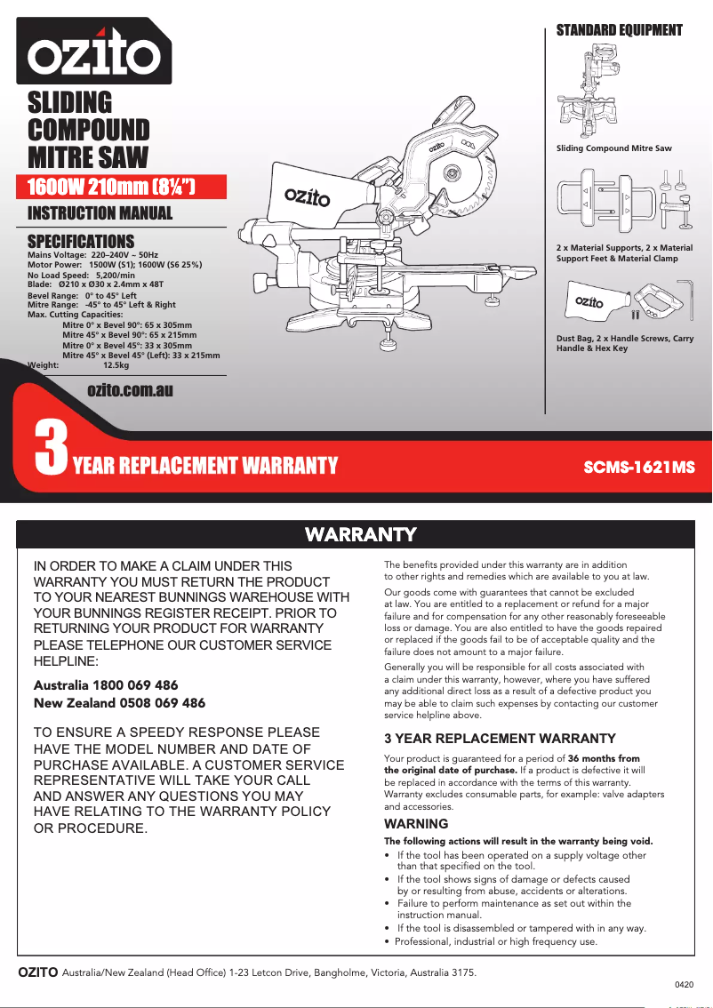 Imagen de la primera página del manual del dispositivo SCMS-1621MS