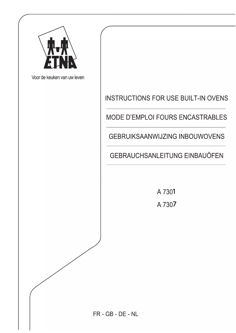 Page 1 de la notice Manuel utilisateur Etna A7301