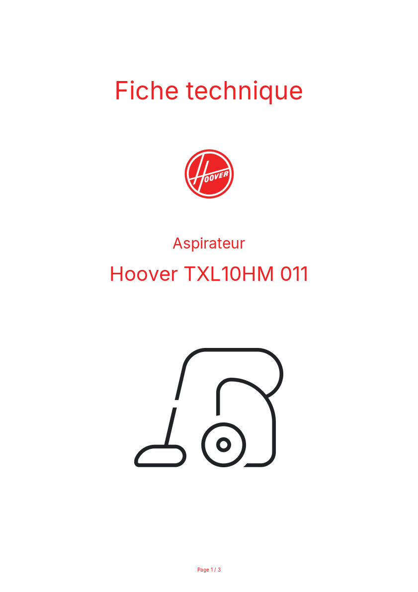Image de la première page du manuel de l'appareil TXL10HM 011