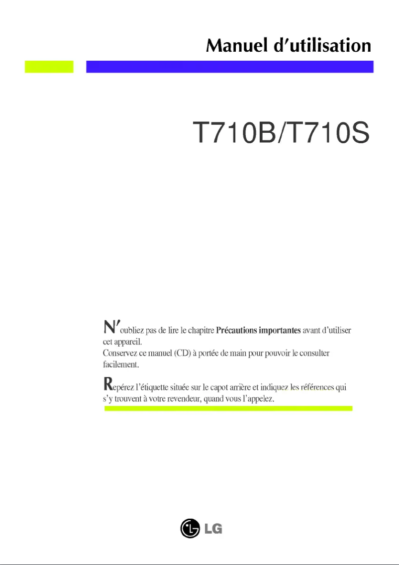 Página 1 del manual Manual de usuario LG T710B