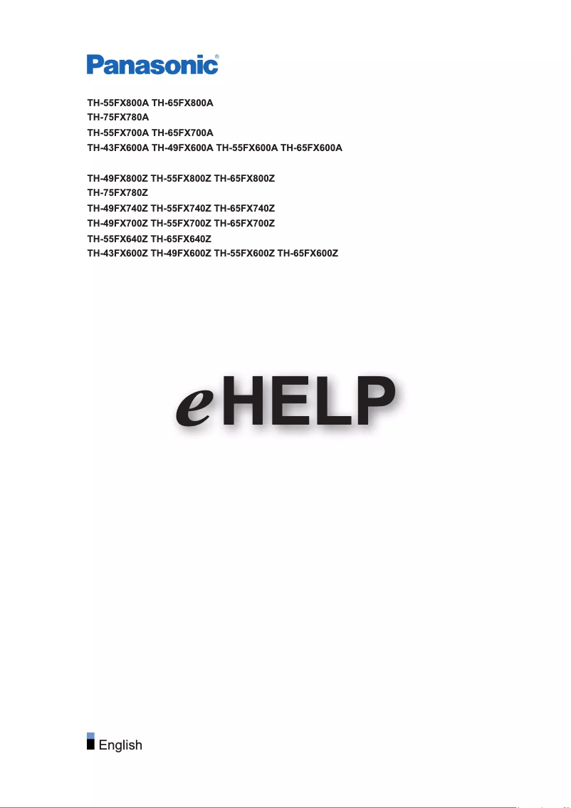 Página 1 del manual Manual de usuario Panasonic TH-55FX640Z