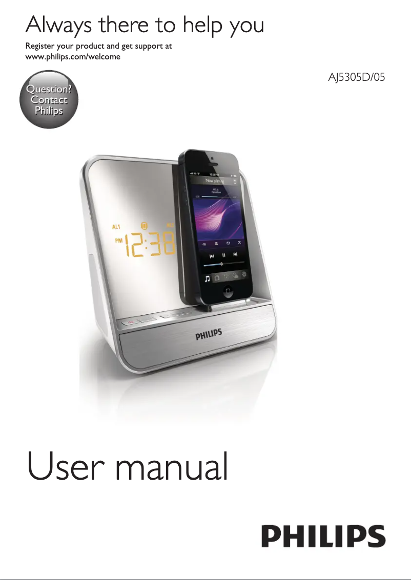 First page image of the manual for AJ5305D