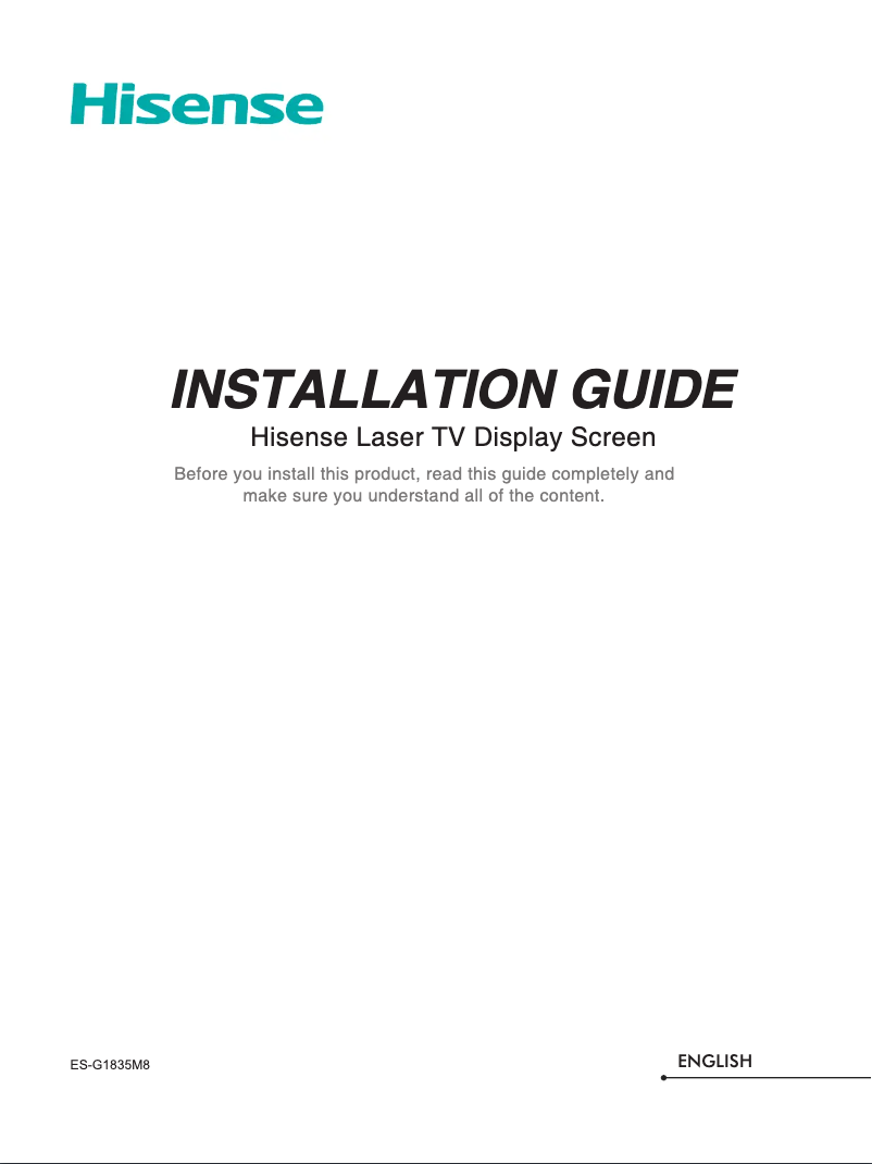 Page 1 de la notice Manuel utilisateur Hisense 100L10E