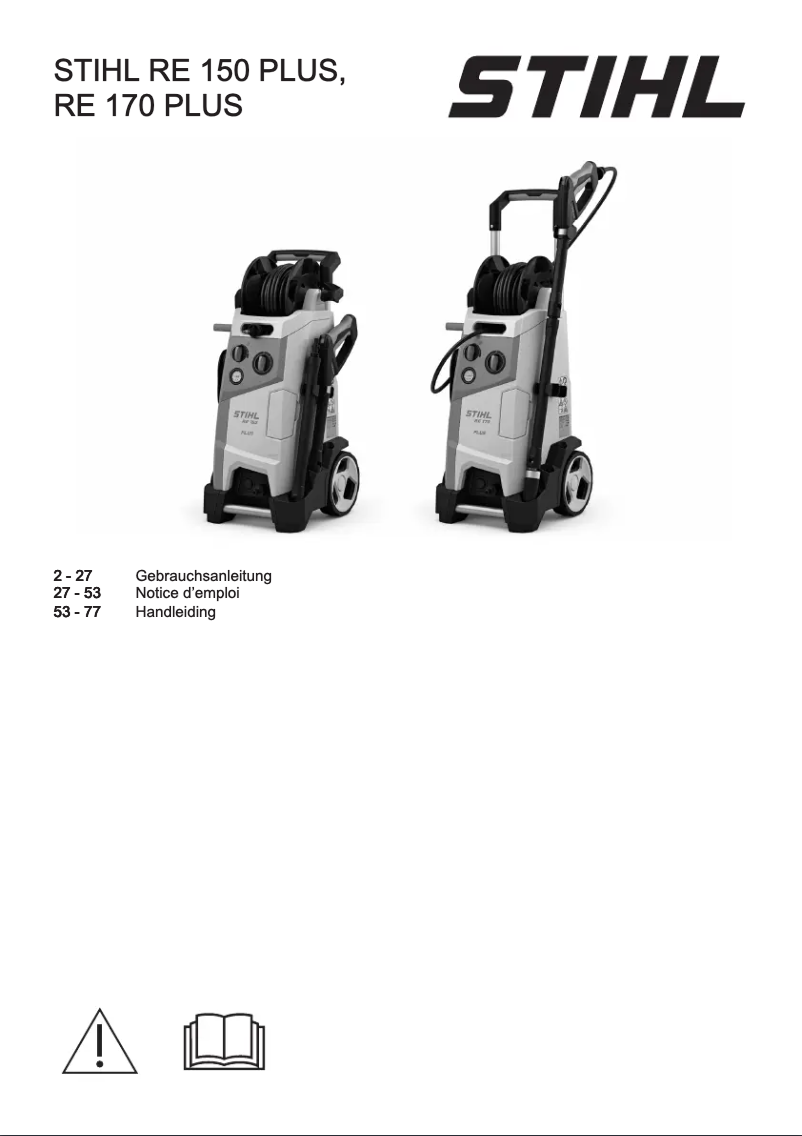 Page n°1 - Manuel utilisateur Stihl RE 170