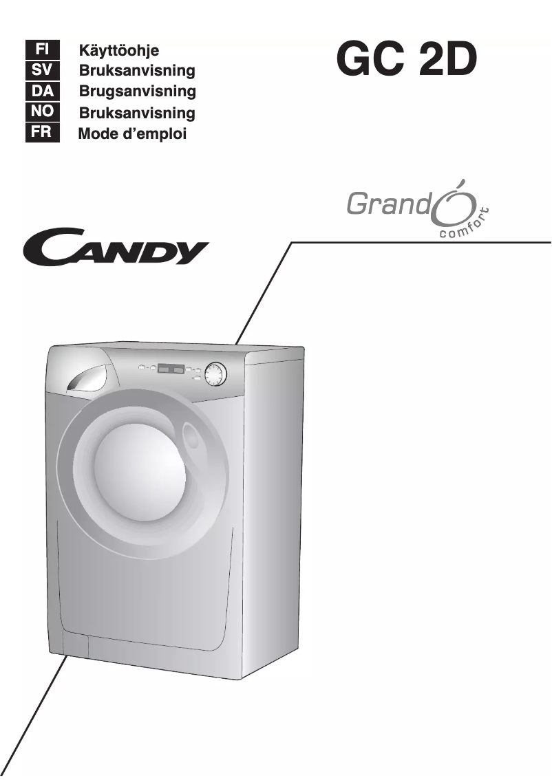 Page 1 de la notice Manuel utilisateur Candy GC 1492D2/3-S