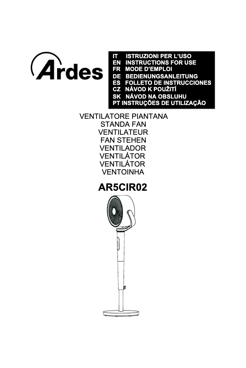 Page n°1 - Manuel utilisateur Ardes AR5CIR02