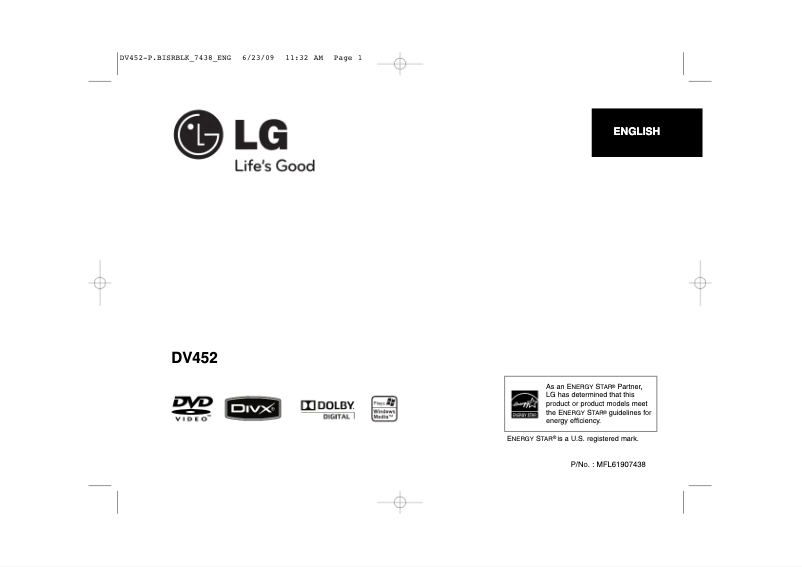 Page n°1 - Manuel utilisateur LG DV452