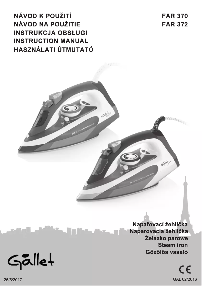 Page 1 de la notice Manuel utilisateur Gallet FAR370