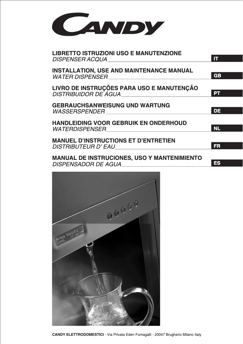 Image de la première page du manuel de l'appareil CWP60X
