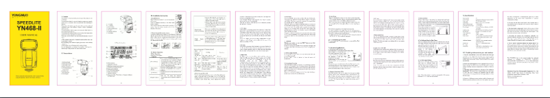 Page n°1 - Manuel utilisateur Yongnuo Speedlite YN468-II