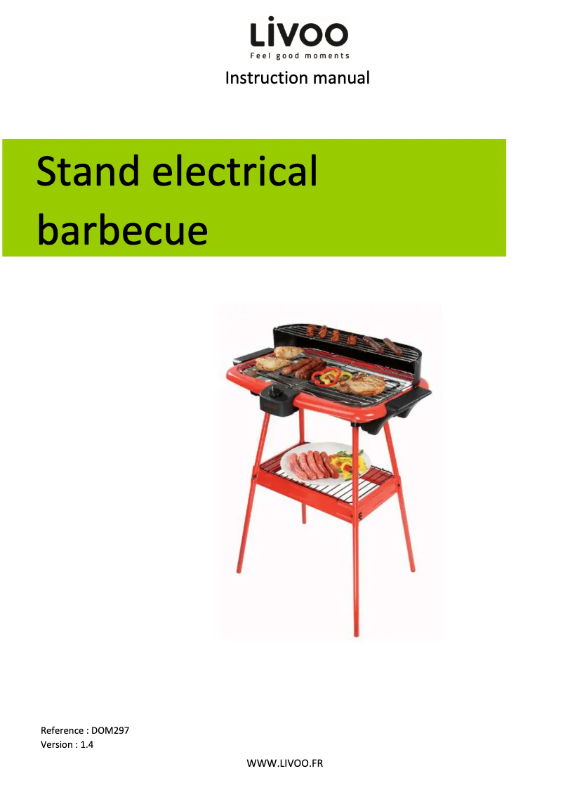 Page 1 de la notice Manuel utilisateur Livoo DOM297