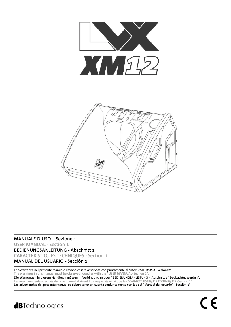 Page n°1 - Manuel utilisateur DB Technologies LVX XM 12