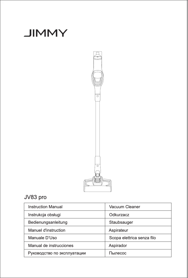 Page n°1 - Manuel utilisateur JIMMY JV83 pro