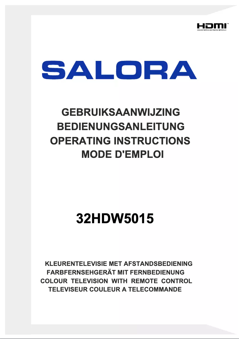 Page 1 de la notice Manuel utilisateur Salora 32HDW5015