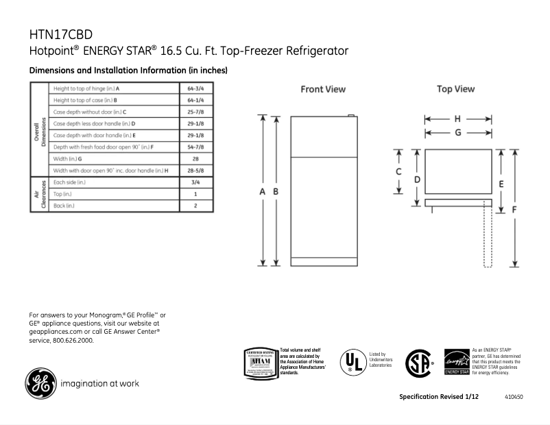 Image de la première page du manuel de l'appareil HTN17CBDRCC