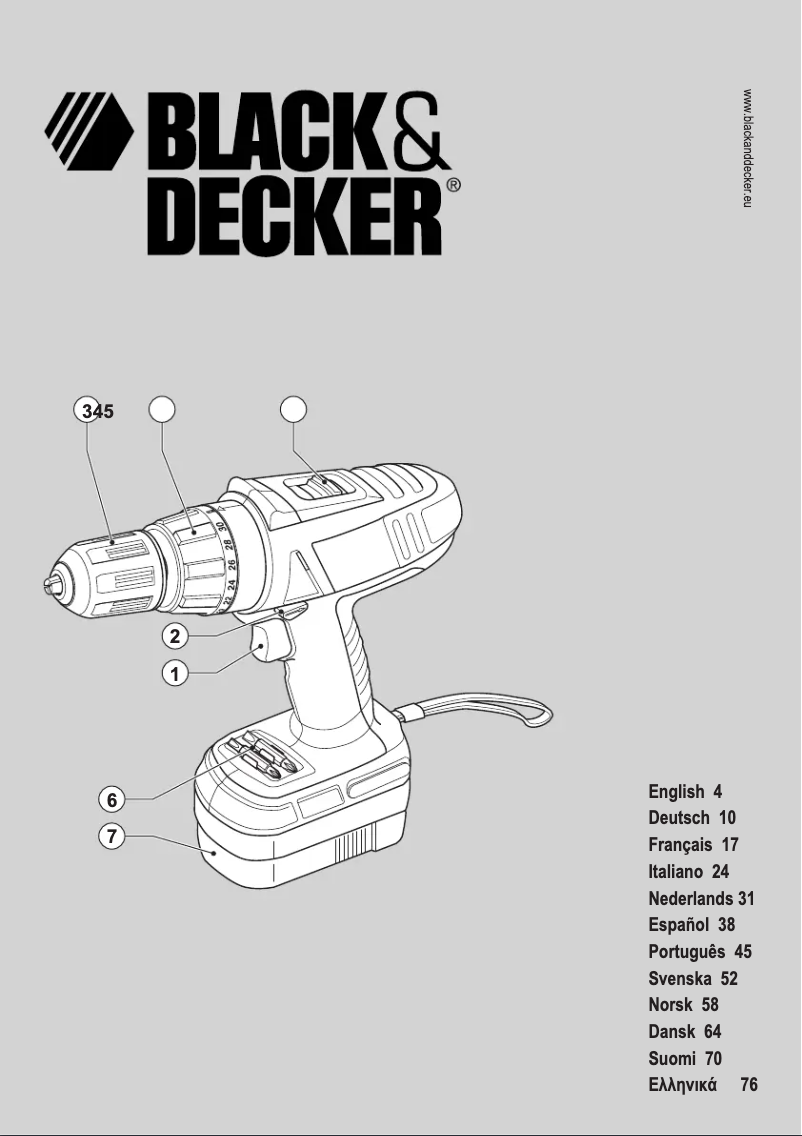 Page 1 de la notice Manuel utilisateur Black & Decker PF128