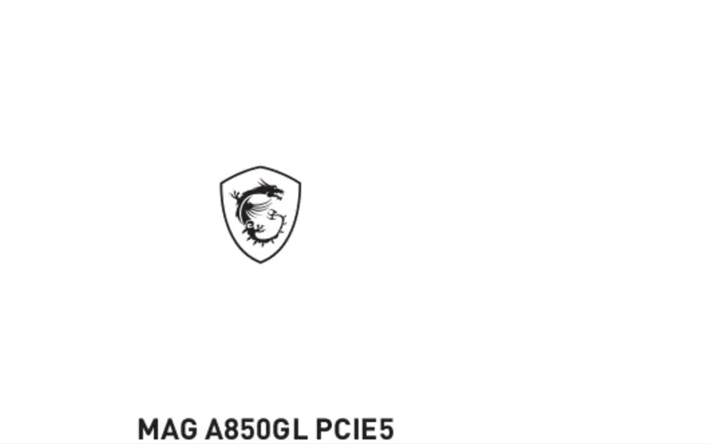 Página 1 del manual Manual de usuario MSI MAG A750GL PCIE5