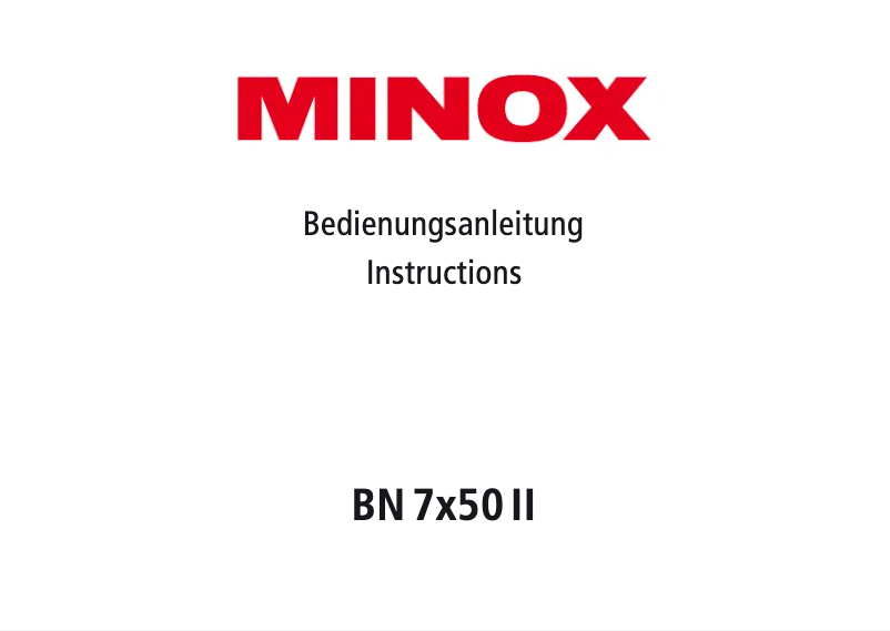 Page 1 de la notice Manuel utilisateur Minox BN 7x50 II