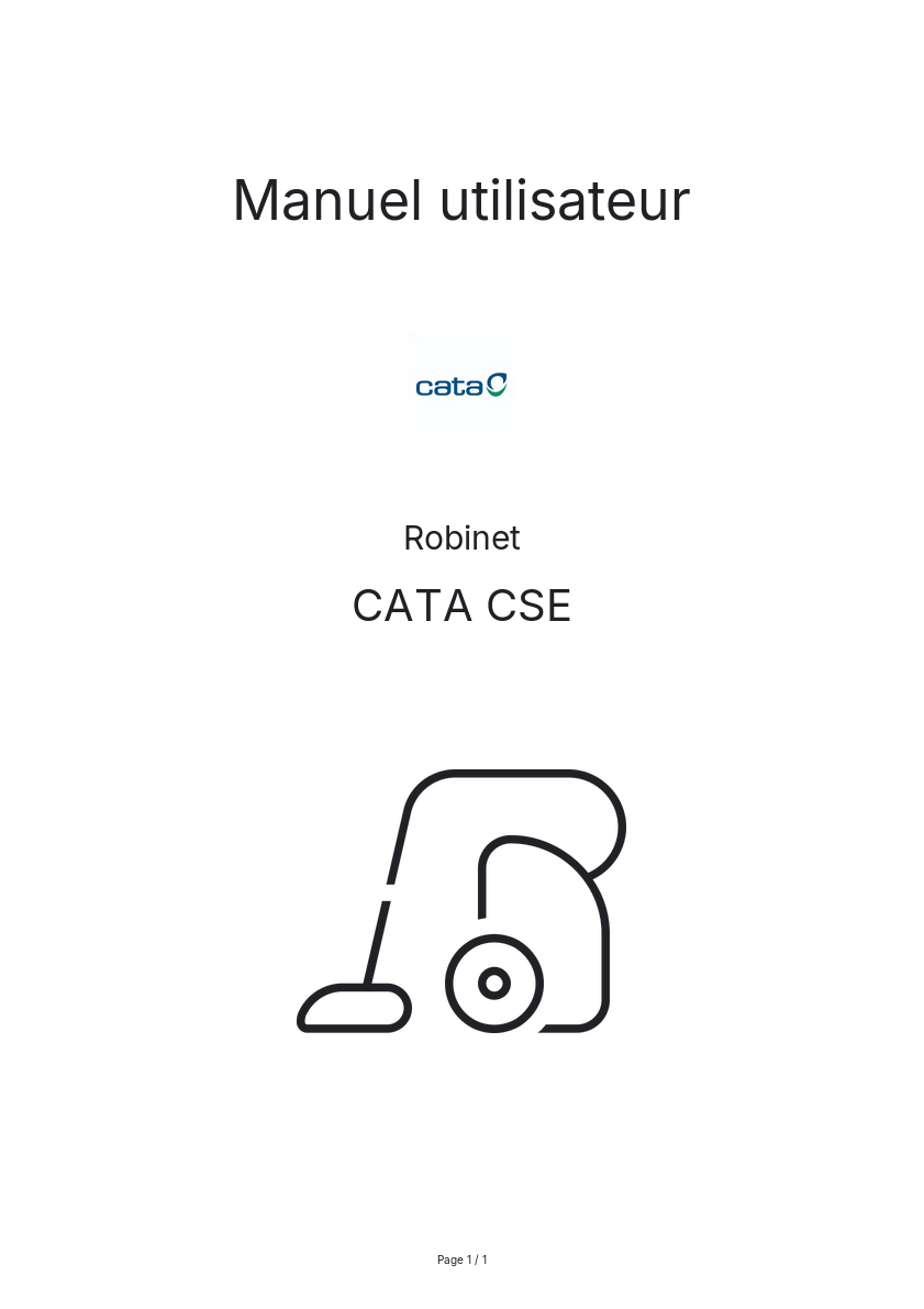 Image de la première page du manuel de l'appareil CSE