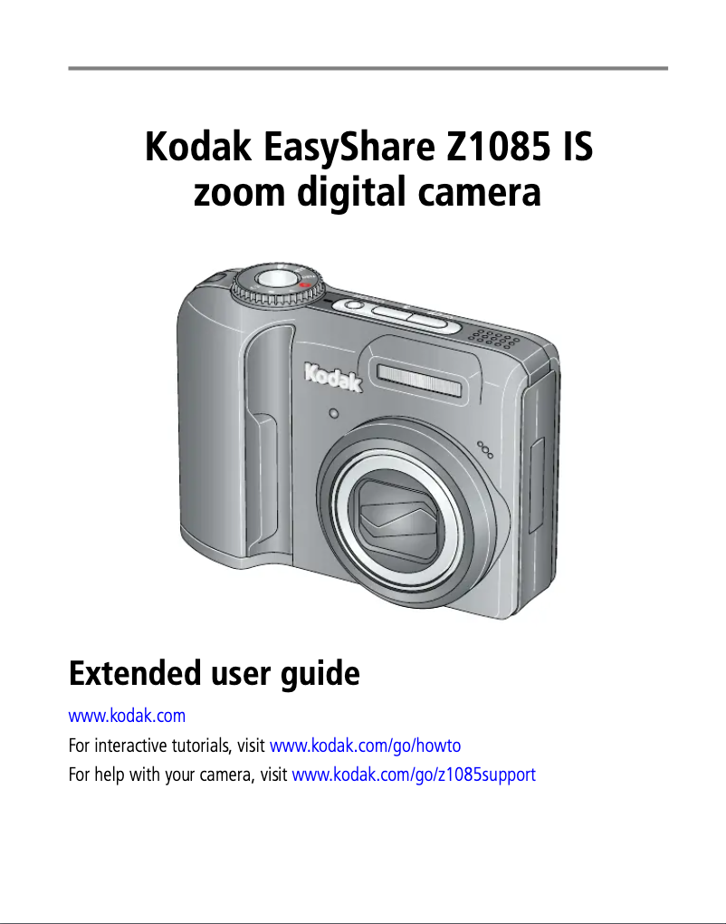 Página 1 del manual Manual de usuario Kodak EasyShare Z1085