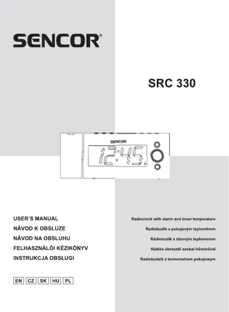 Page n°1 - Manuel utilisateur Sencor SRC 330 OR