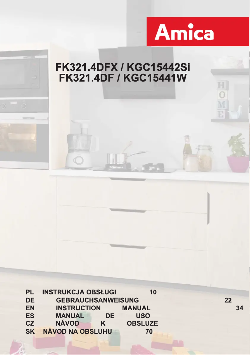 Page 1 de la notice Manuel utilisateur Amica FK321.4DF