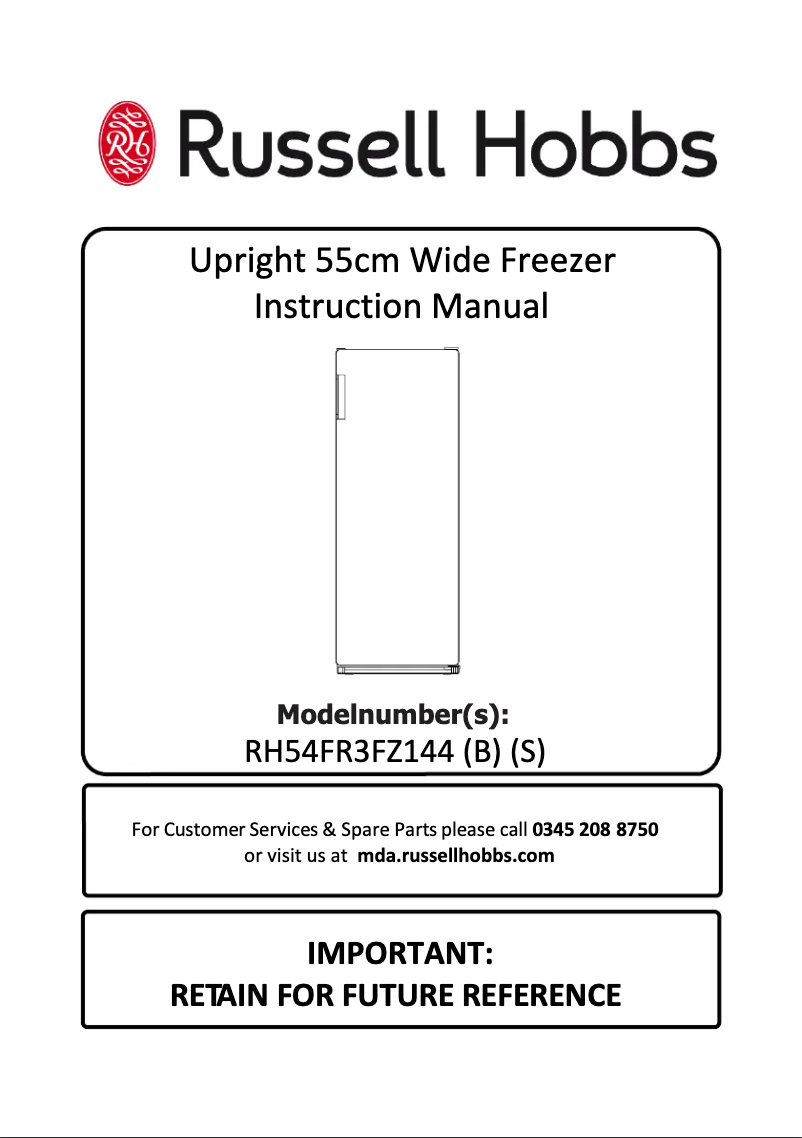 Page 1 de la notice Manuel utilisateur Russell Hobbs RH54FR3FZ144